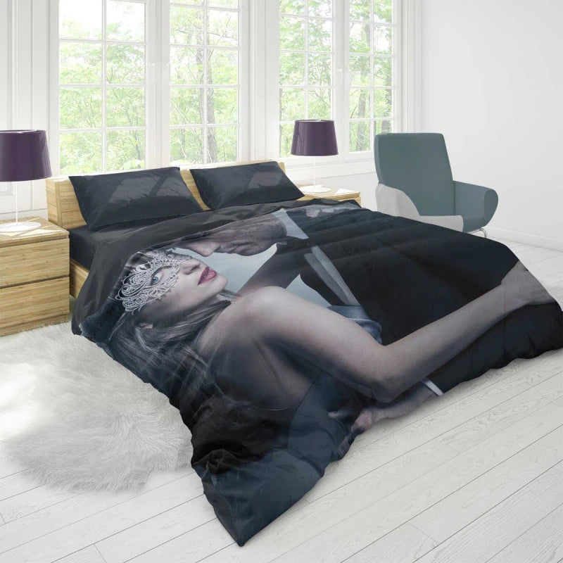 Anastasia and Christian Grey in Fifty Shades Darker Movie Duvet Cover