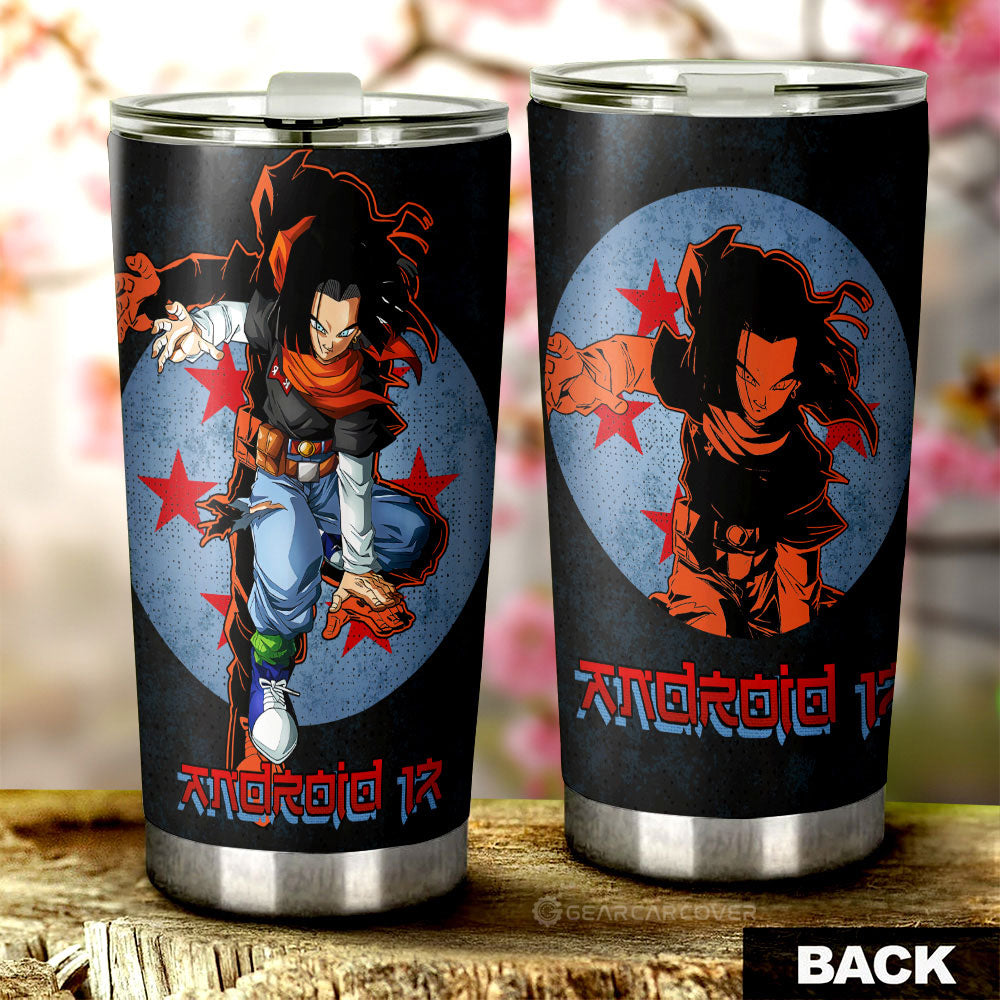 Android 17 Tumbler Cup Custom Dragon Ball Car Accessories