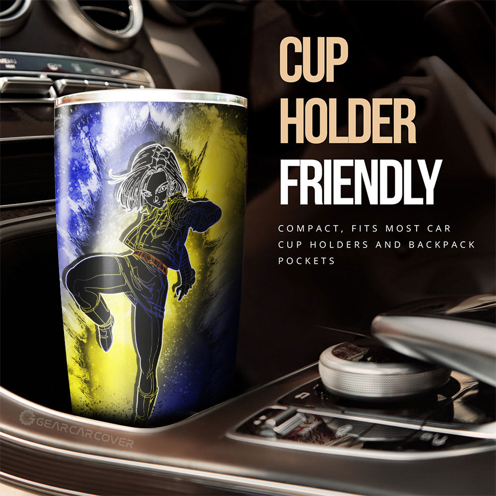 Android 18 Tumbler Cup Custom Anime Car Accessories