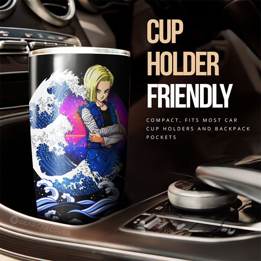 Android 18 Tumbler Cup Custom Dragon Ball Car Interior Accessories