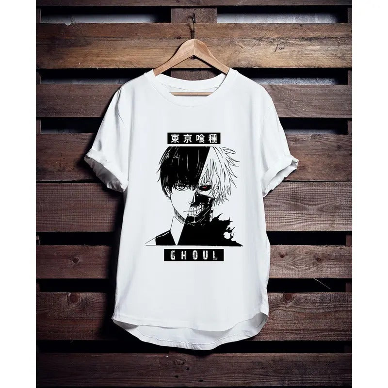 Anime Tokyo Ghoul Kaneki Ken Short Sleeve White Shirt Unisex Shirt Sweatshirt, Hoodie, Comfort Colors