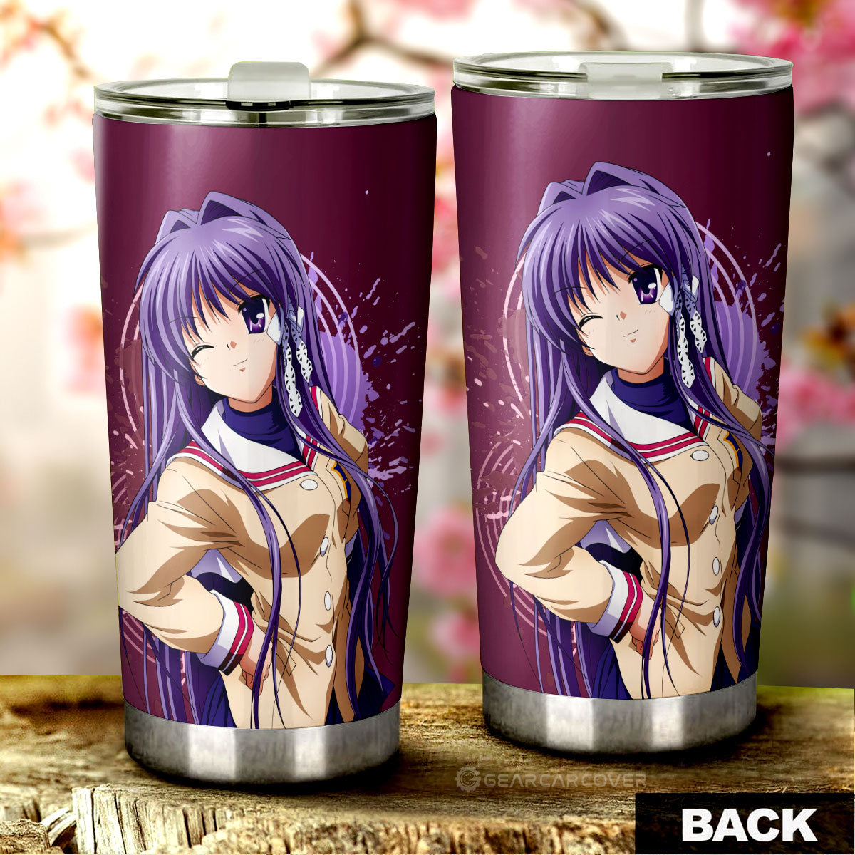Anime Waifu Girl Kyou Fujibayashi Tumbler Cup Custom Clannad Anime Car Accessories
