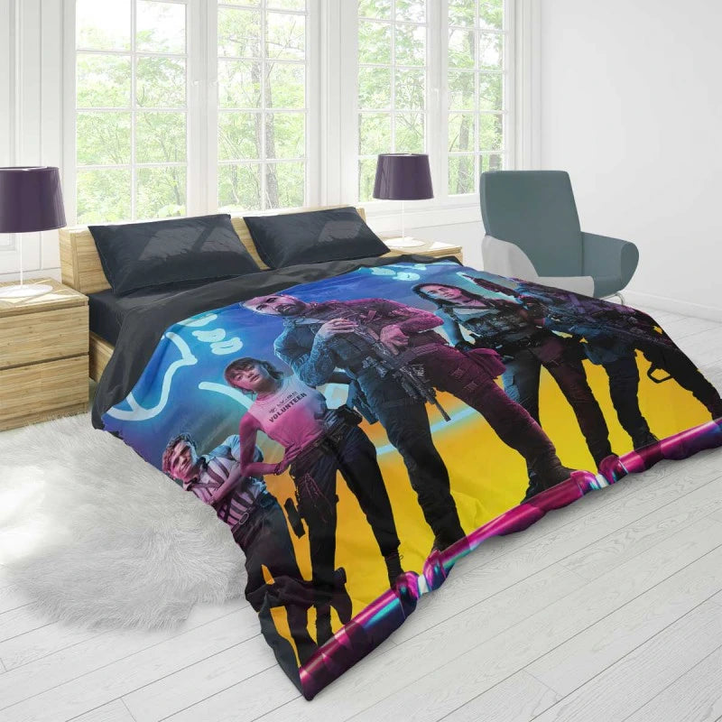 Army of the Dead Movie Dave Bautista Huma Qureshi Ella Purnell Duvet Cover
