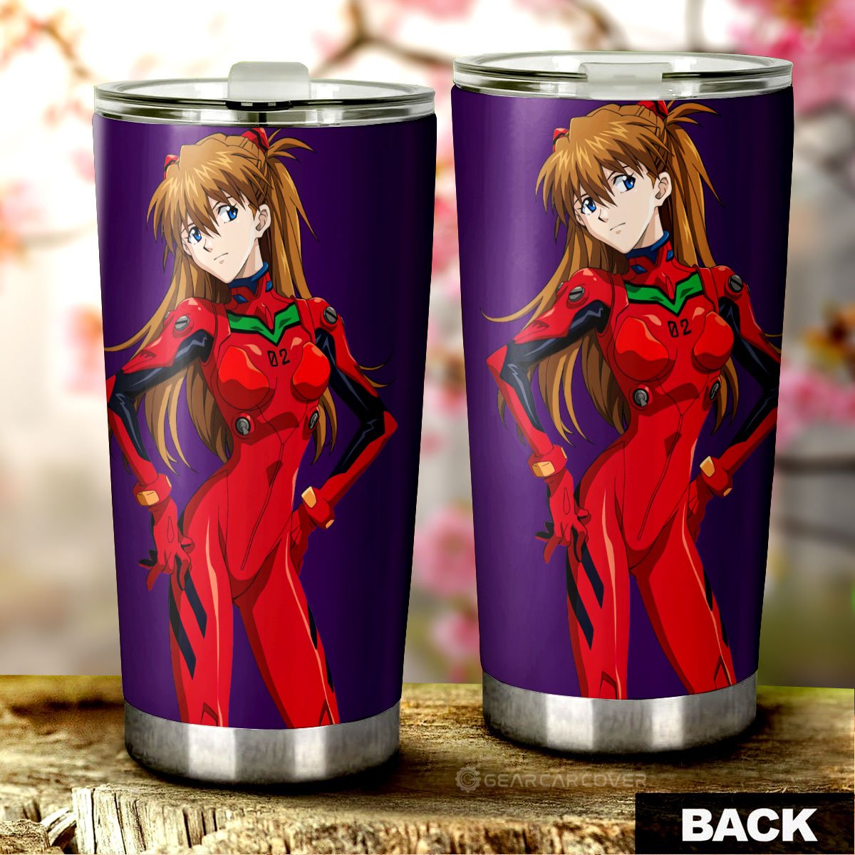 Asuka Langley Soryu Tumbler Cup Custom NGE Car Accessories