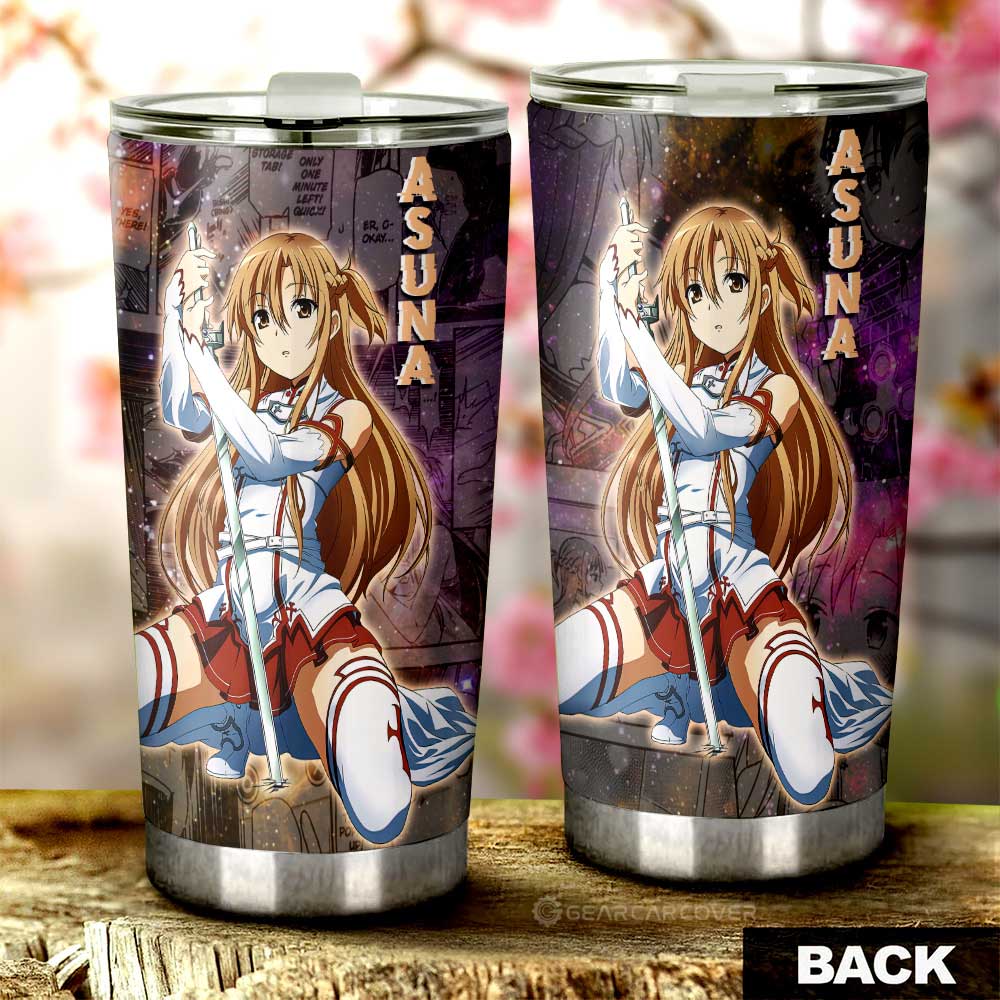 Asuna Tumbler Cup Custom Sword Art Online Anime Manga Galaxy Style