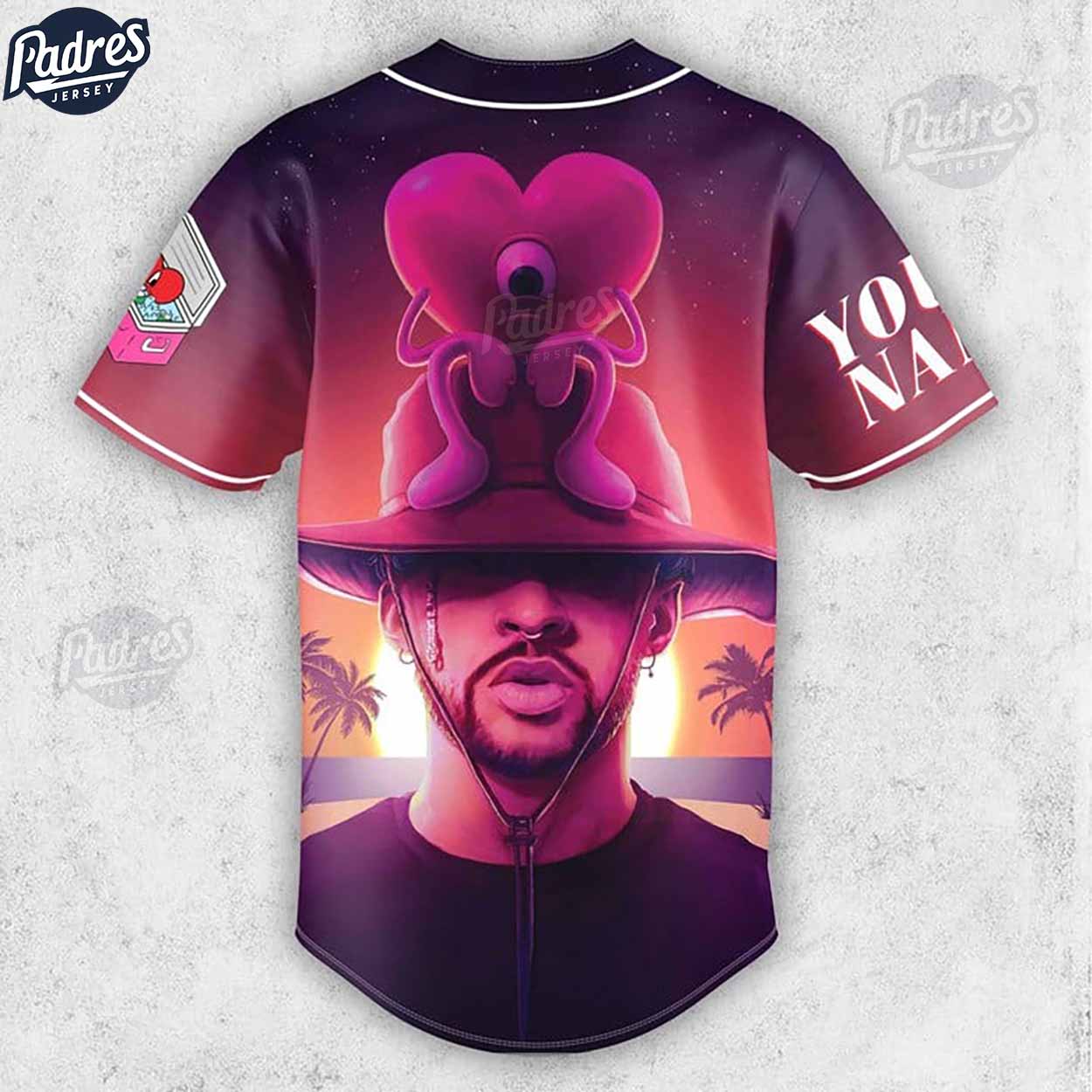 Bad Bunny X100pre Personalized Baseball Jersey - Padres Jersey Oasis: Elevate Your Baseball Style Game
