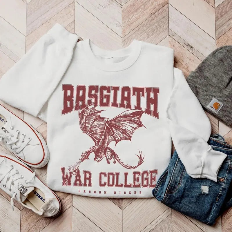 Basgiath War College Sweatshirt, Fourth Wing Sweatshirt, Dragon Rider, Bookish Sweater, Riders Quadrant, Basgiath Merch, Fantasy Reader Gift