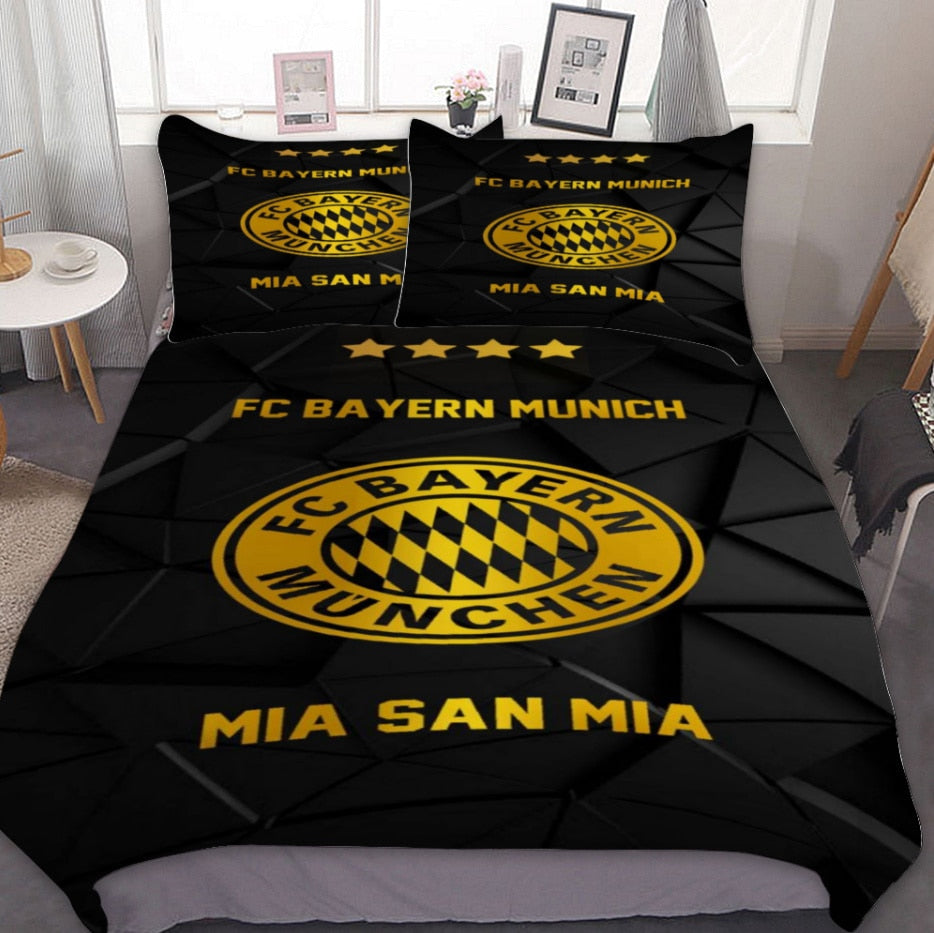Bayern Munich Gold Black Mia San Mia Bedding Set
