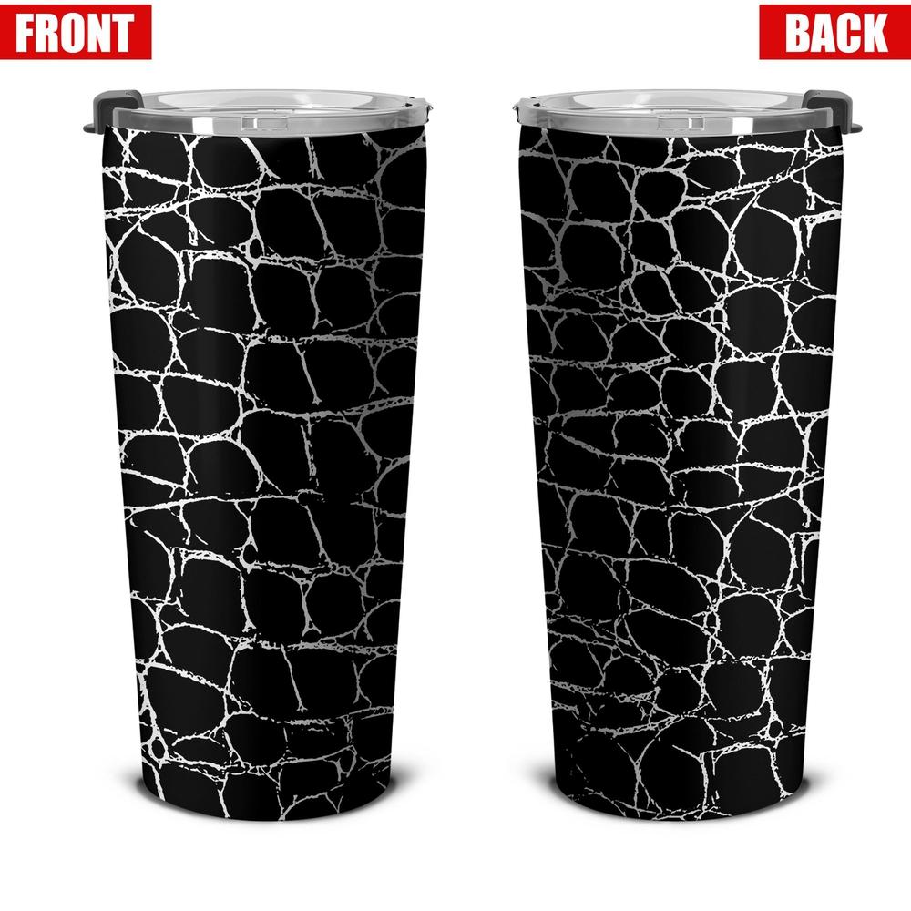 Black Skin Pattern Crocodile Tumbler Stainless Steel