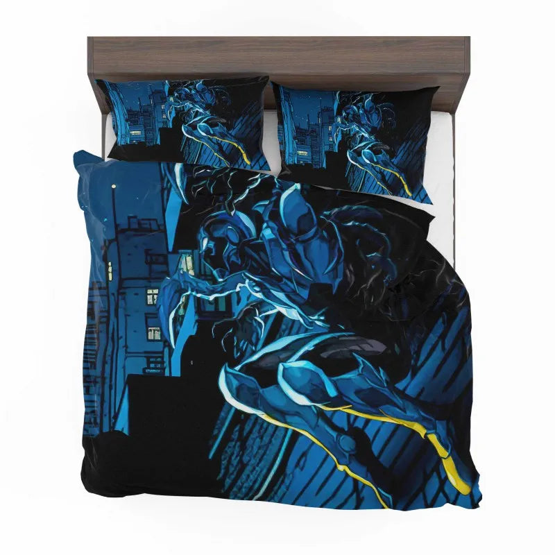 Blue Beetle Guardian of the City Bedding Set