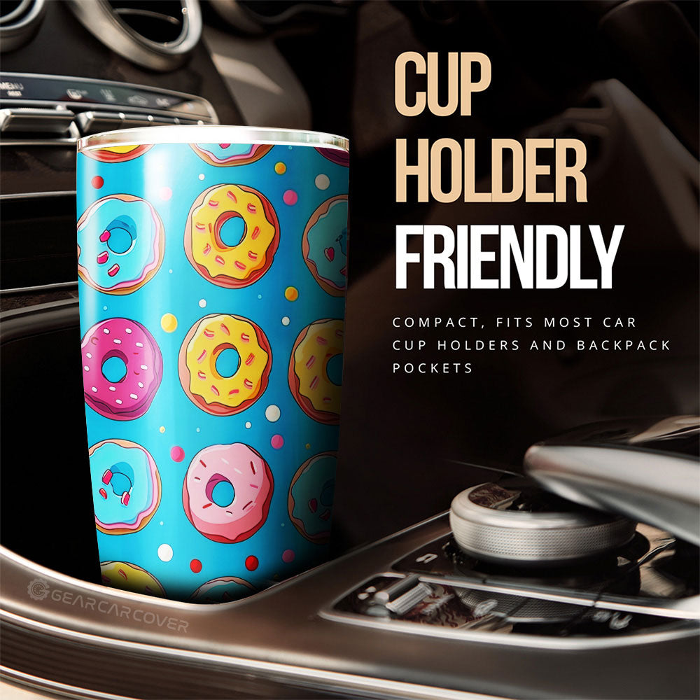Blue Donuts Tumbler Cup Custom Girly Pattern Car Accessories