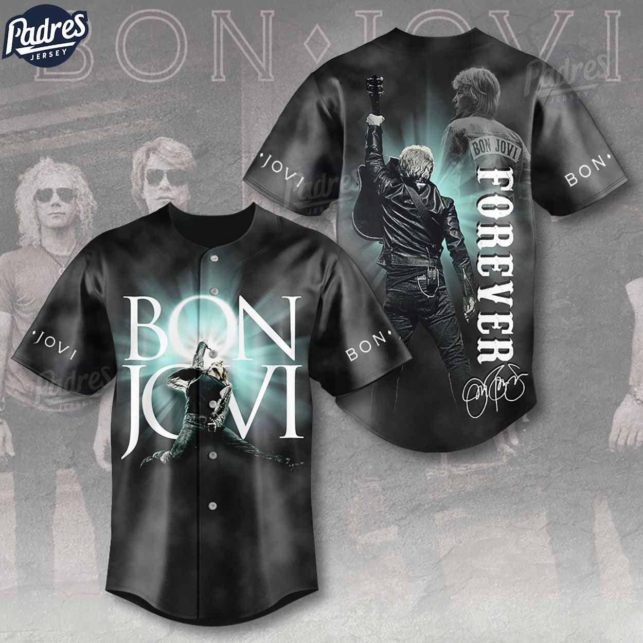 Bon Jovi Forever Music Baseball Jersey - Padres Jersey Oasis: Elevate Your Baseball Style Game