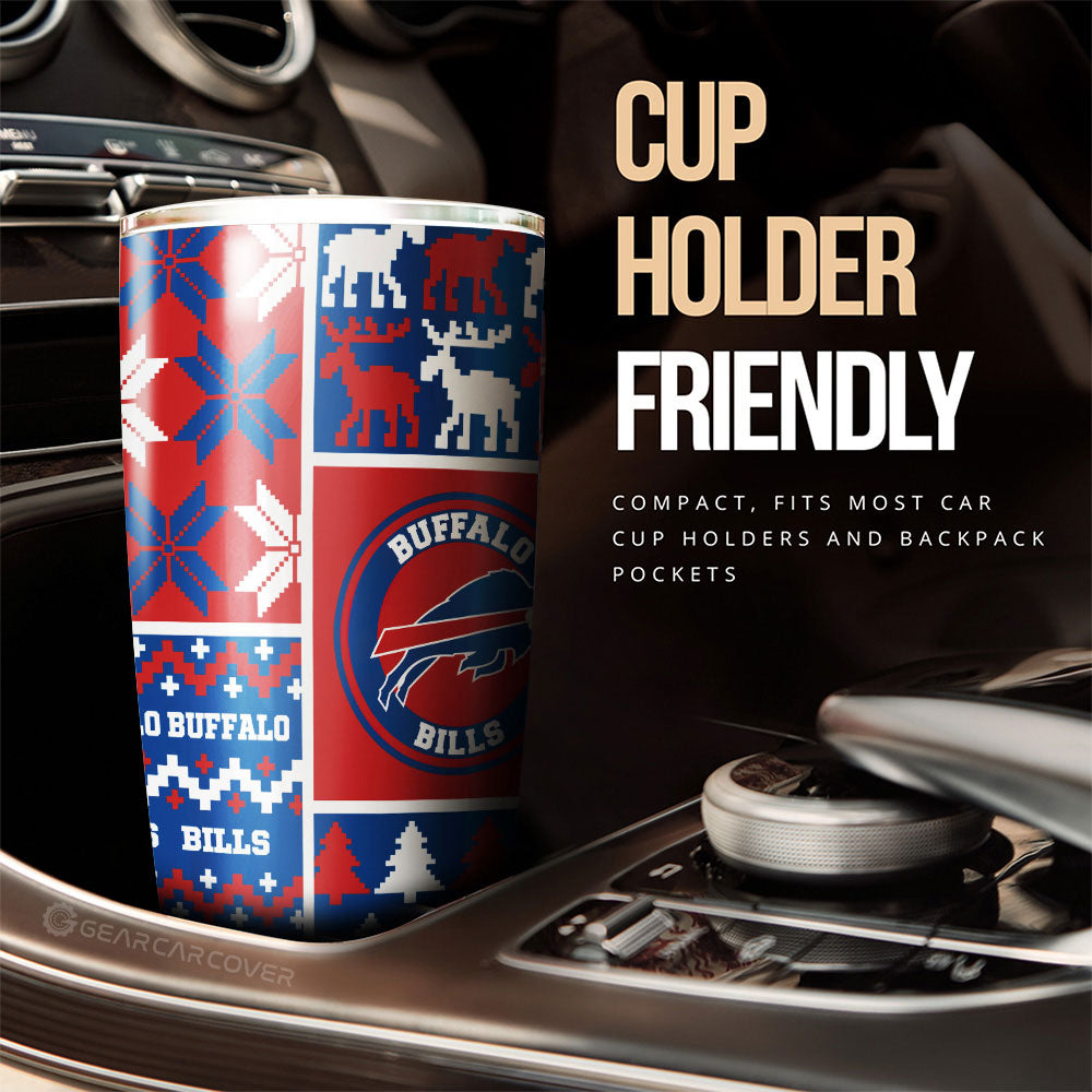 Buffalo Bills Tumbler Cup Custom Ugly Style Car Accessories