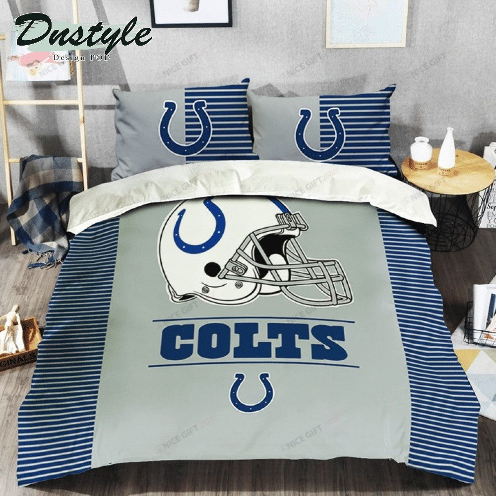 NFL Indianapolis Colts Grey Blue Bedding Set