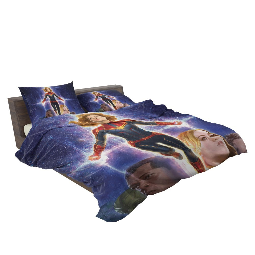 Captain Marvel Movie Brie Larson SHIELD Bedding Set