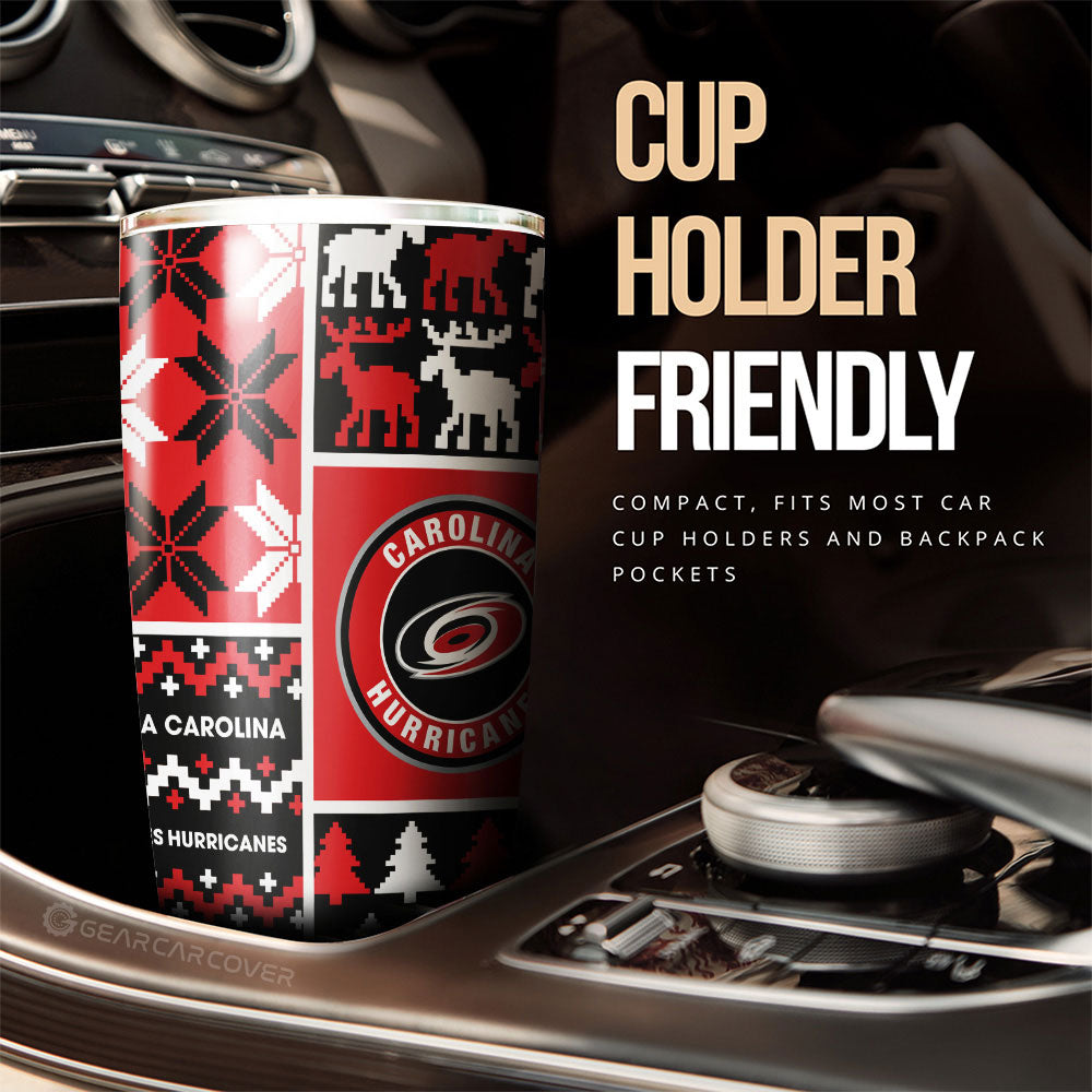 Carolina Hurricanes Tumbler Cup Custom Ugly Style Car Accessories