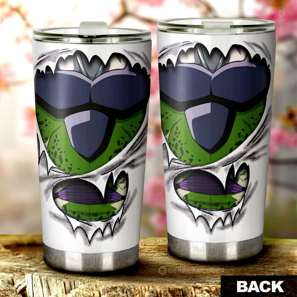 Cell Uniform Tumbler Cup Custom Dragon Ball Anime