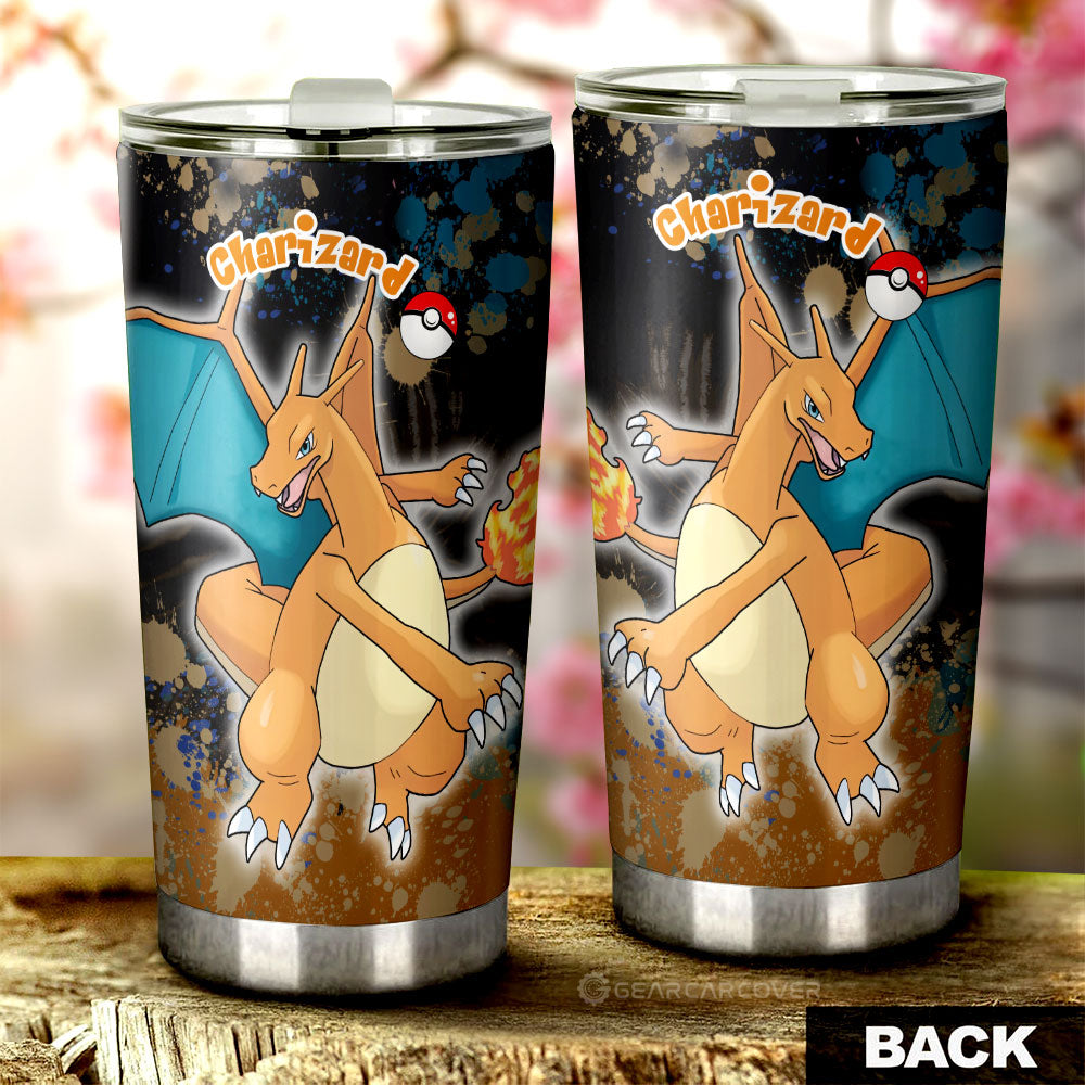 Charizard Tumbler Cup Custom Tie Dye Style Car Accessories