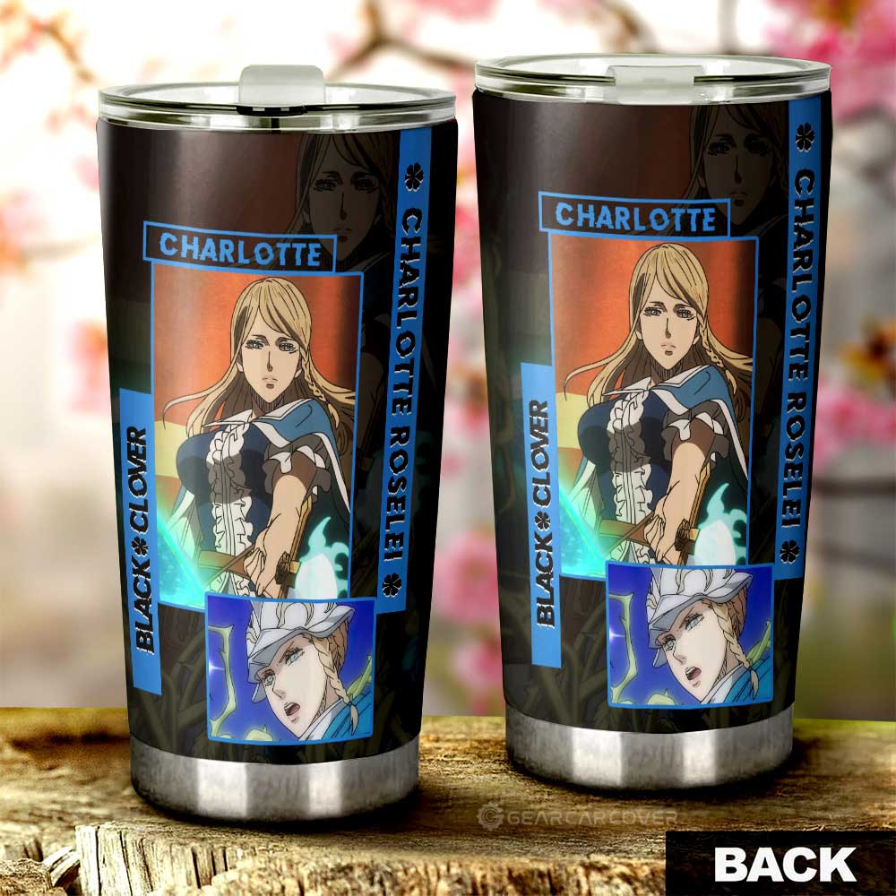 Charlotte Roselei Tumbler Cup Custom Black Clover Anime