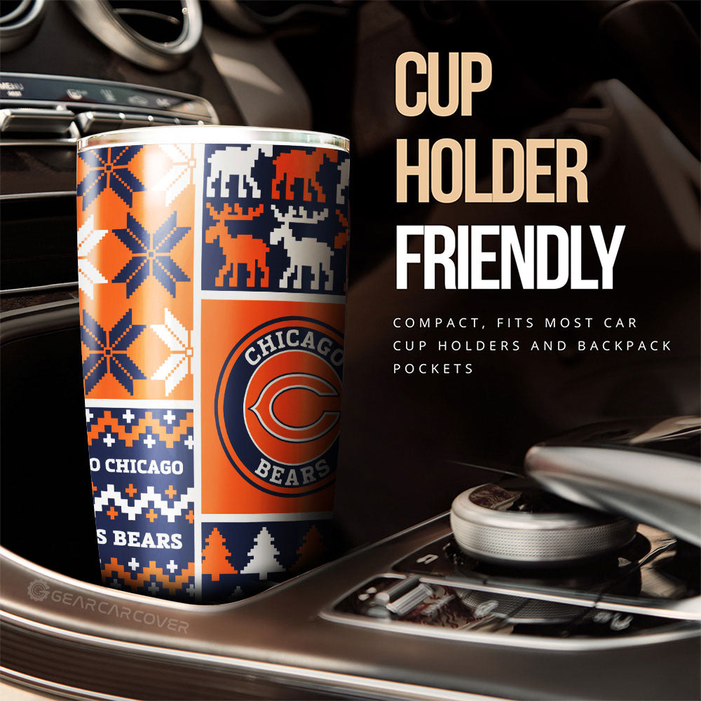 Chicago Bears Tumbler Cup Custom Ugly Style Car Accessories