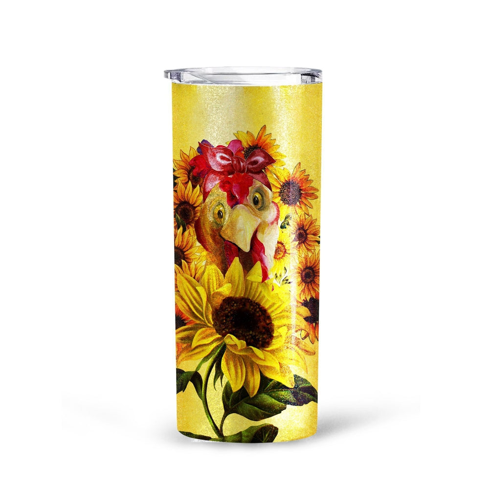 Chicken Sunflower Custom Tall Tumbler Cup Custom Accessories