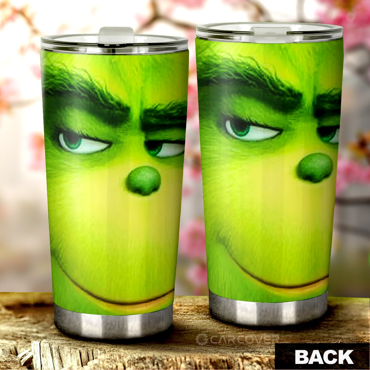 Christmas Grinch Tumbler Cup Custom Car Interior Accessories