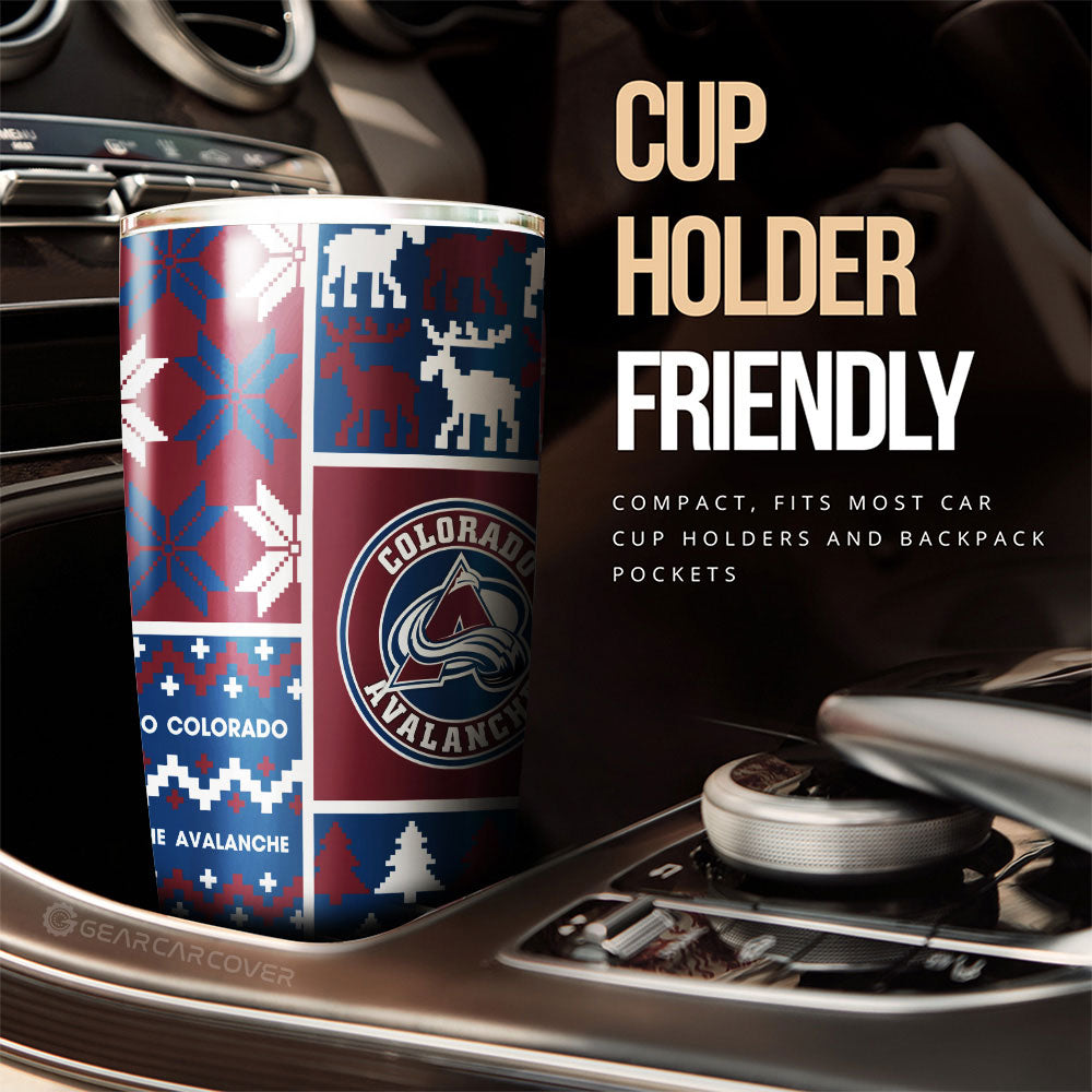 Colorado Avalanche Tumbler Cup Custom Ugly Style Car Accessories
