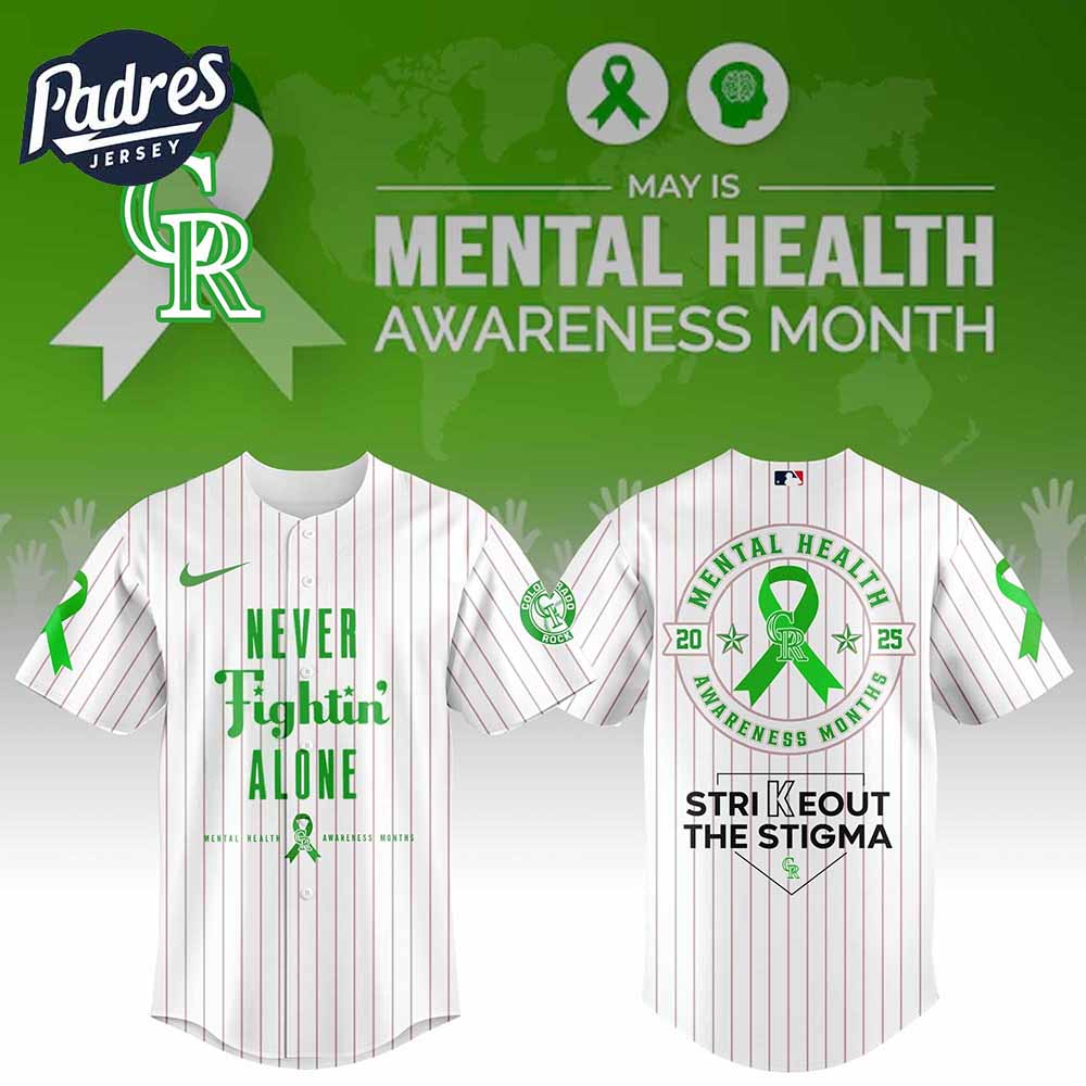 Colorado Rockies MLB x Special Mental Health Awareness Week Baseball Jersey - Padres Jersey Oasis: Elevate Your Baseball Style Game