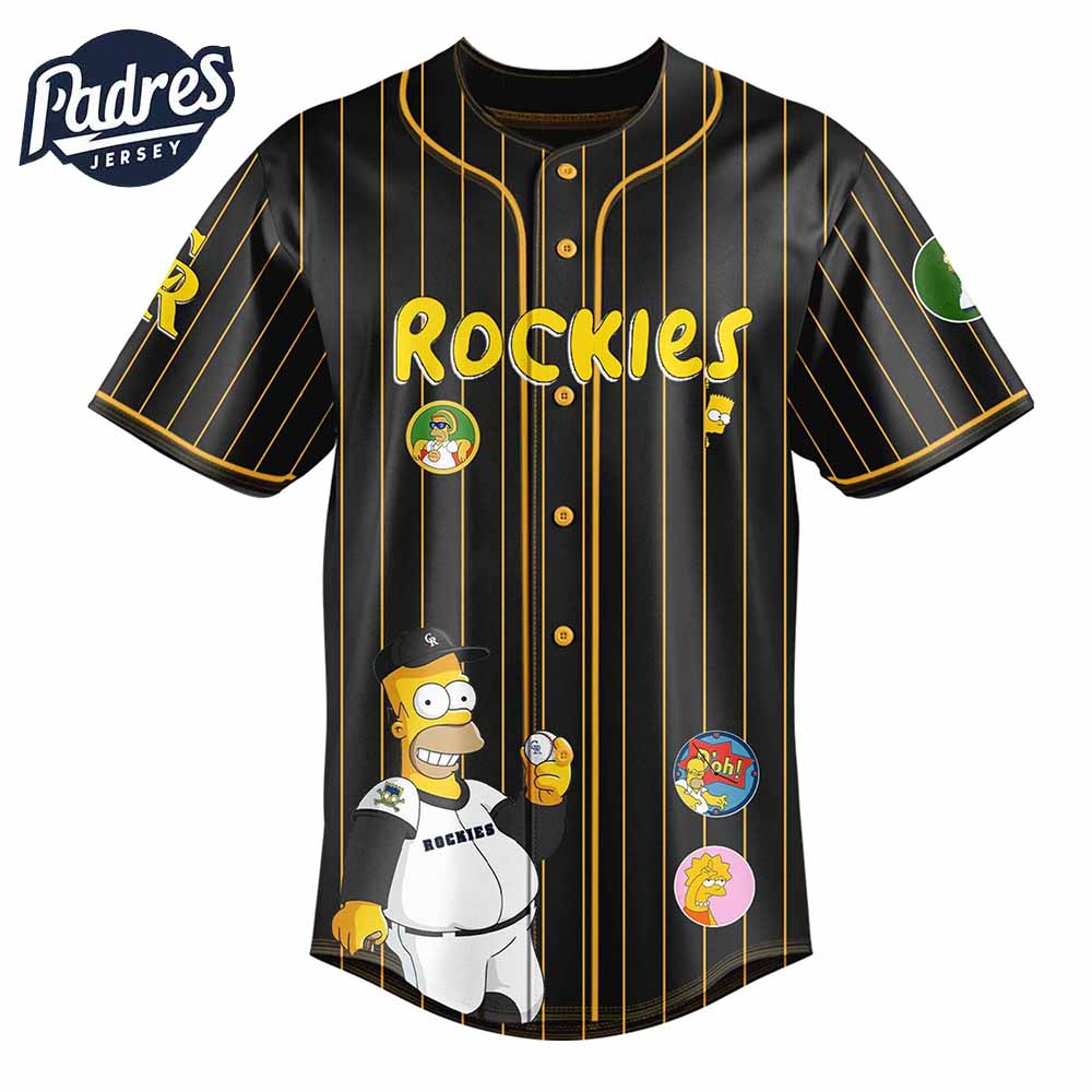 Colorado Rockies MLB x The Simpsons Baseball Jersey Style - Padres Jersey Oasis: Elevate Your Baseball Style Game