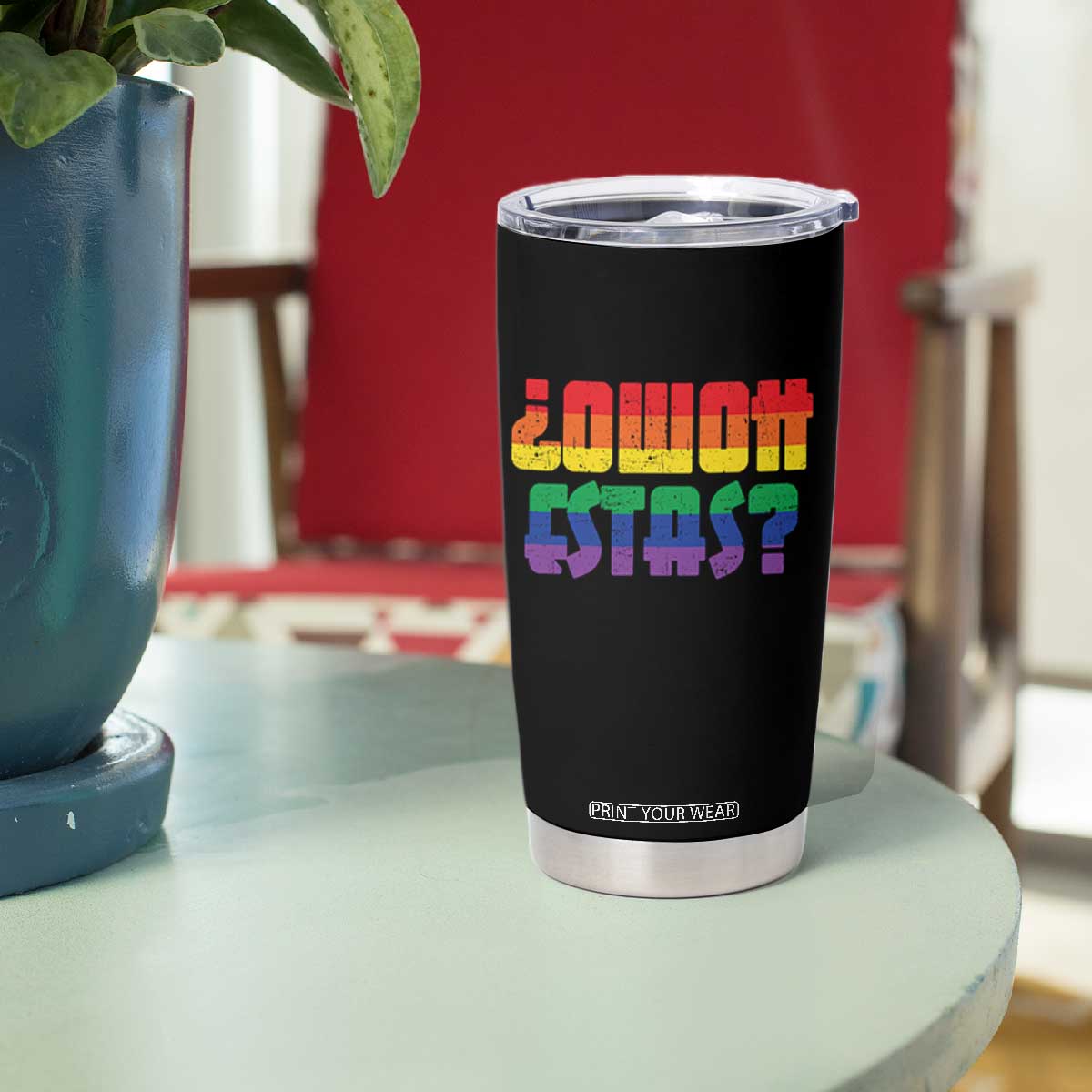 Como Estas Tumbler Cup Funny Spanish LGBT Pride Latinx Retro Queer Inclusive Gift TS10