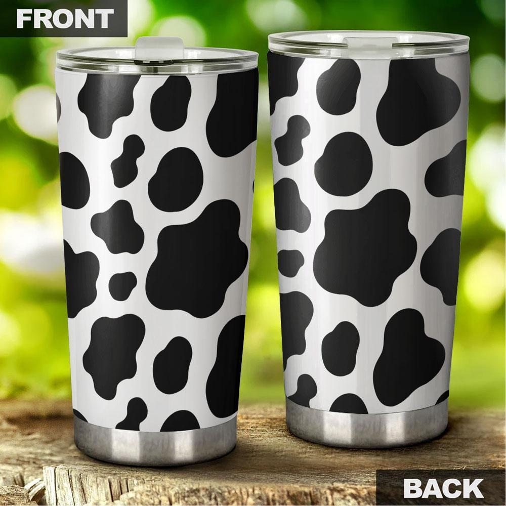 Cow Dairy Tumbler Stainless Steel Skin Pattern