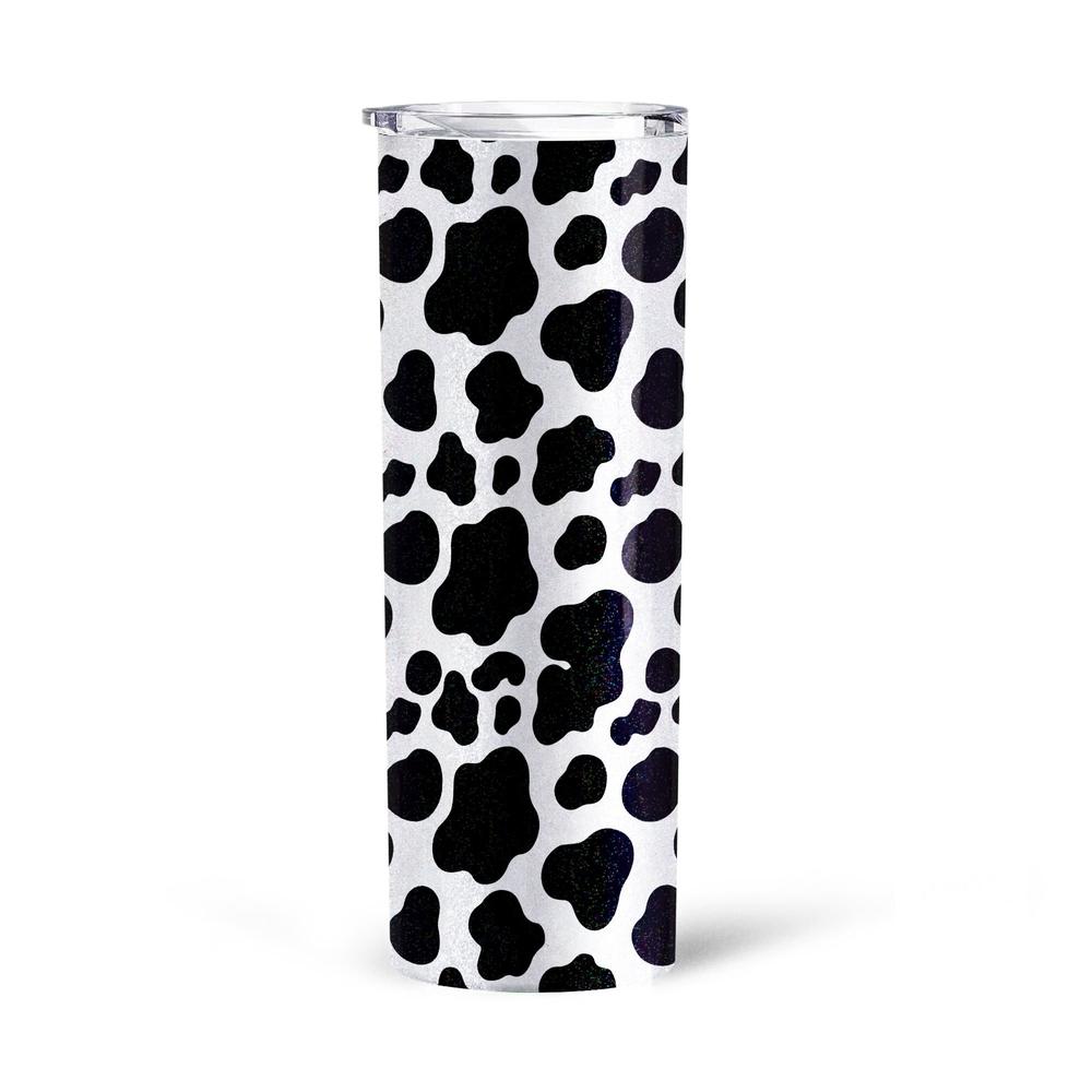 Cow Skin Pattern Custom Tall Glitter Tumbler