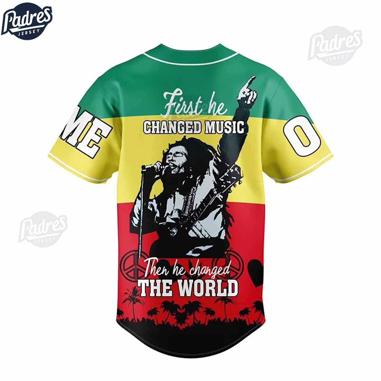 Custom Bob Marley One Love Baseball Jersey - Padres Jersey Oasis: Elevate Your Baseball Style Game