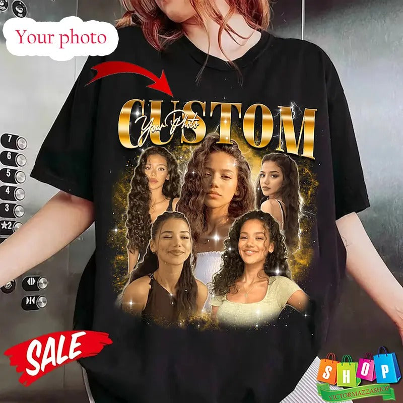 Custom Bootleg T-Shirt, Custom Photo Vintage T Shirts, Your Own Bootleg Vintage Retro Shirt, HL06