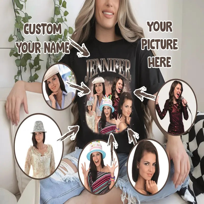 Custom Girlfriend Bootleg T-Shirt Custom Valentine Party Tee Matching Couple Shirts Personalized Anniversary Gift Funny Bride and Groom Tshirt