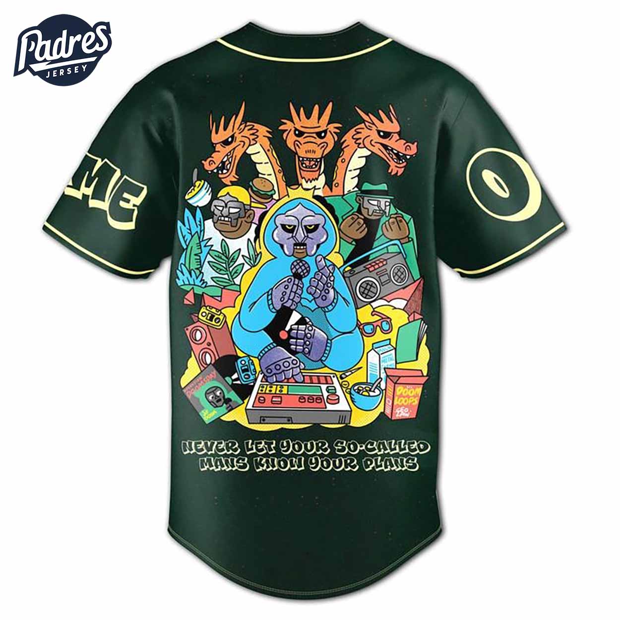 Custom MF Doom Baseball Jersey Trending Music - Padres Jersey Oasis: Elevate Your Baseball Style Game