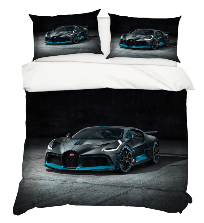 3D Bugatti Car Sport Quilt Cover Set Bedding Set Pillowcases 1