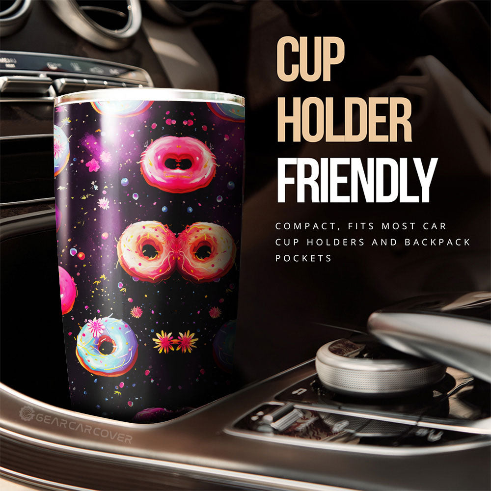 Dark Theme Donuts Tumbler Cup Custom Girly Pattern Car Accessories