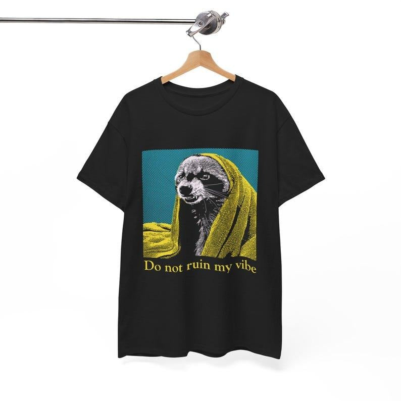Do Not Ruin My Vibe Raccoon Tshirt, Meme Graphic Tee, Meme Raccoon Sweater, Lover Raccoon Gift Womenswear Top Streetwear Casual Summer