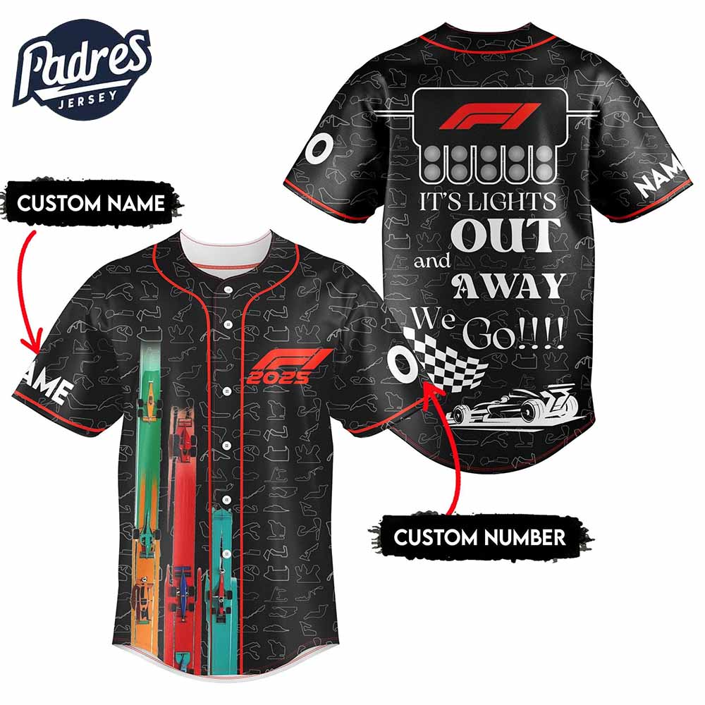 F1 Personalized Baseball Jersey Outfit - Padres Jersey Oasis: Elevate Your Baseball Style Game