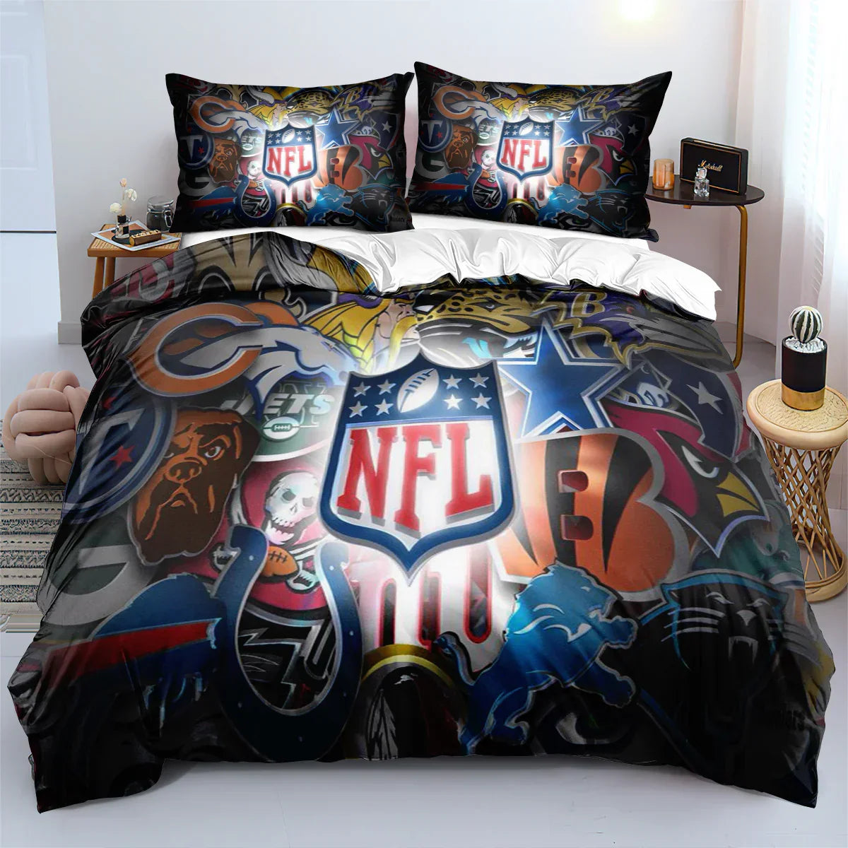 Football #20 Personalized 3-Piece Duvet Cover Bedding Set