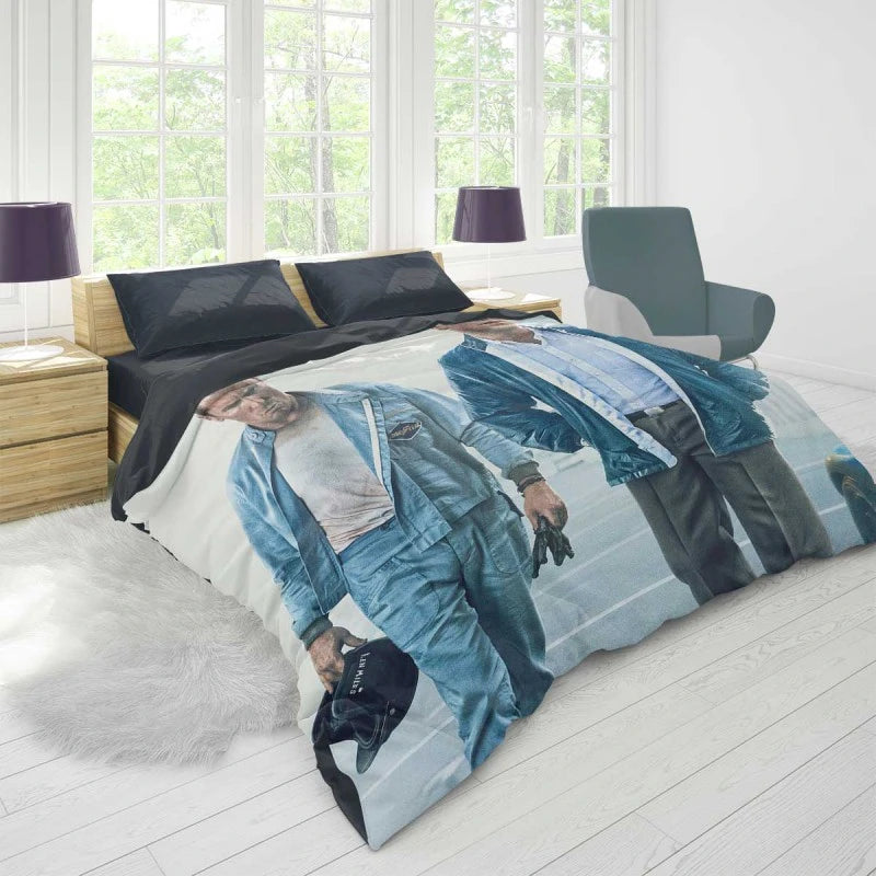 Ford v Ferrari Movie Christian Bale Matt Damon Duvet Cover