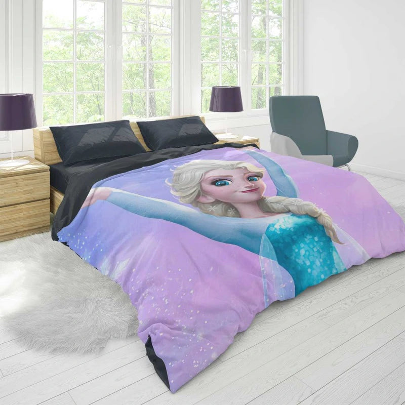 Frozen Movie Elsa Ice Castle Princess Duvet Cover