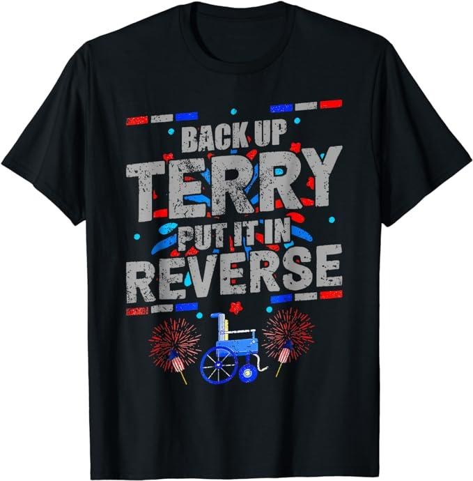 Funny Patriotic Shirts, Retro Back Up Terry Put It In Reverse Fireworks T-Shirt Menswear Top Casual Cotton Basic Fashion