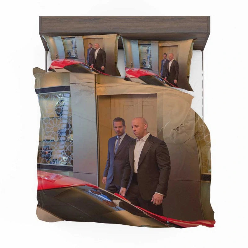 Furious 7 Movie Vin Diesel Paul Walker Bedding Set