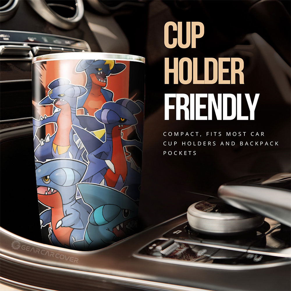Garchomp Tumbler Cup Custom Car Accessories For Fans