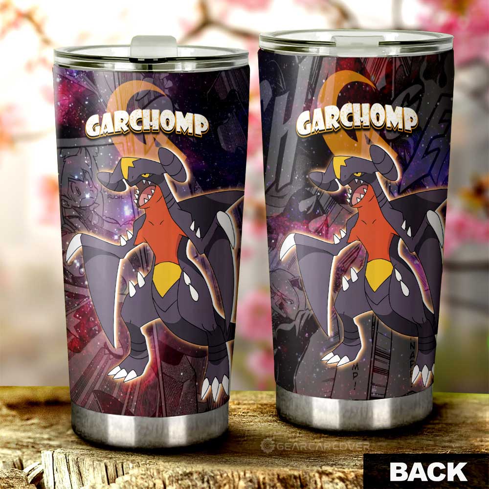 Garchomp Tumbler Cup Custom Galaxy Manga Style