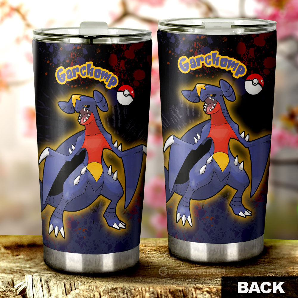Garchomp Tumbler Cup Custom Tie Dye Style Car Accessories