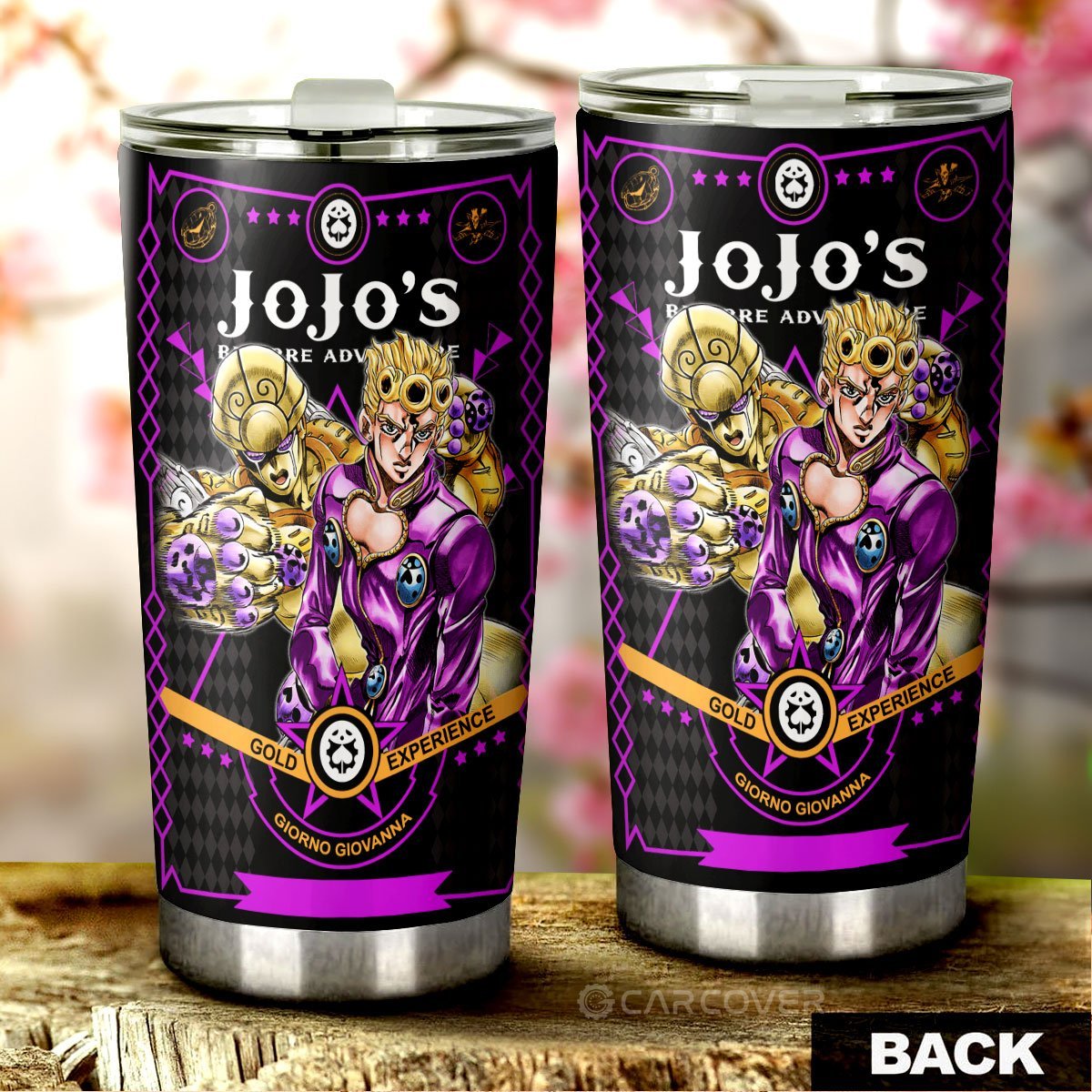 Giorno Giovanna Tumbler Cup Custom JoJo's Bizarre Adventure Anime Car Interior Accessories