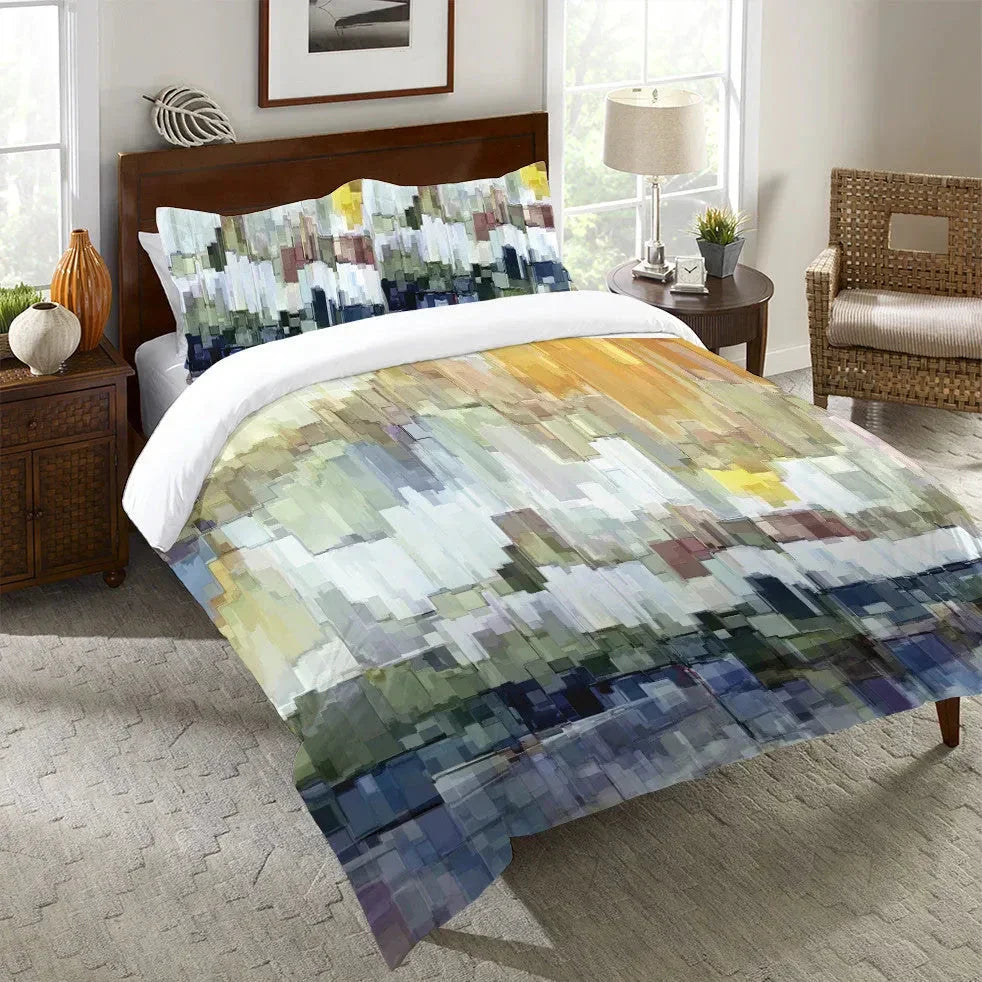 Glacier Bay Duvet Cover Bedding Set | Personalized 3-pc Duvet Cover With Pillowcases